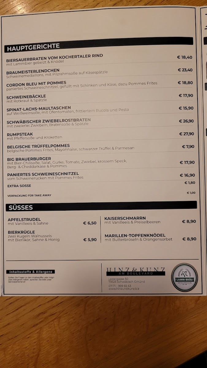 Hinz und Kunz Photo Menu 1