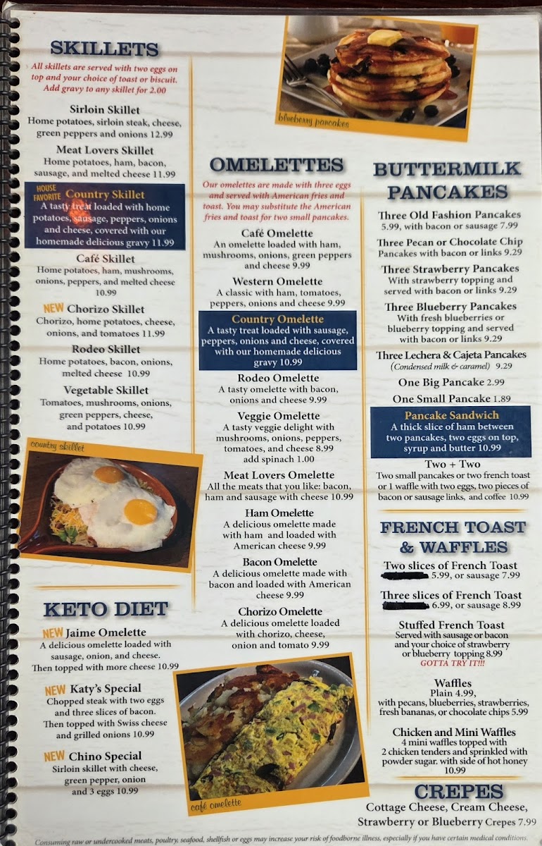 The Country Cafe Photo Menu 3