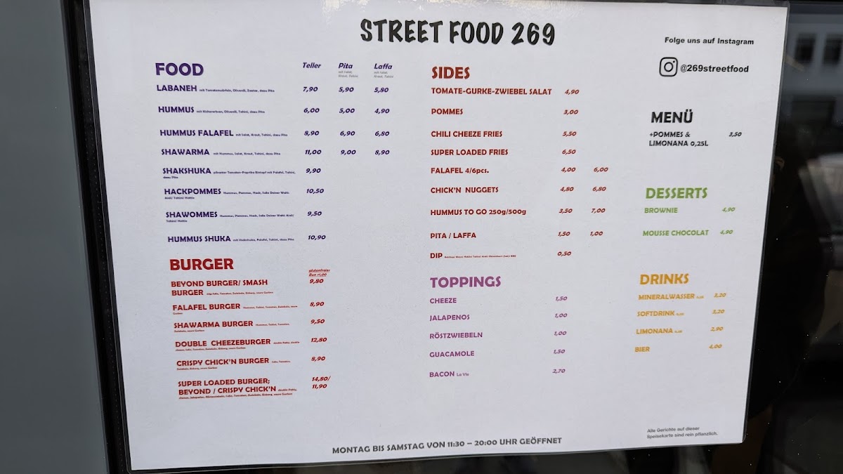 Streetfood 269 Photo Menu 2