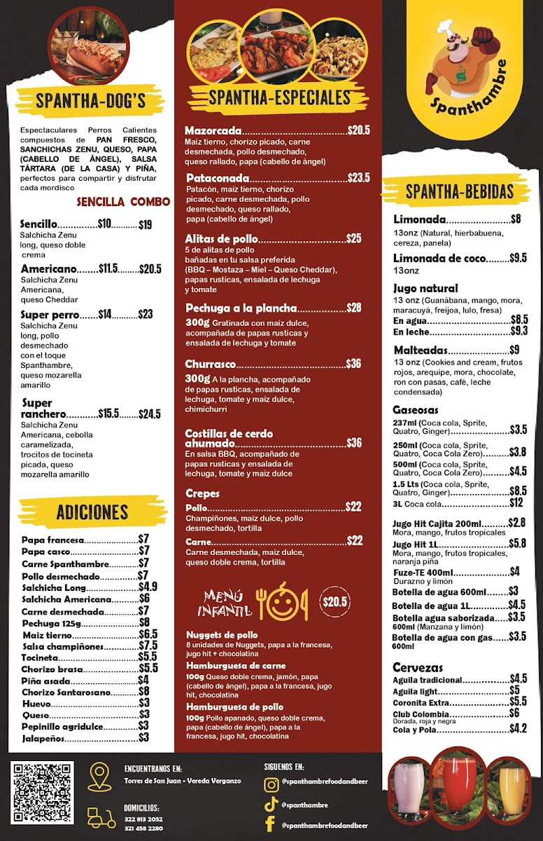 Spanthambre Food & Beer Photo Menu 2