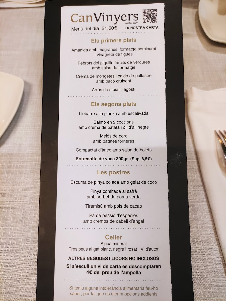 Can Vinyers Restaurant Photo Menu 5