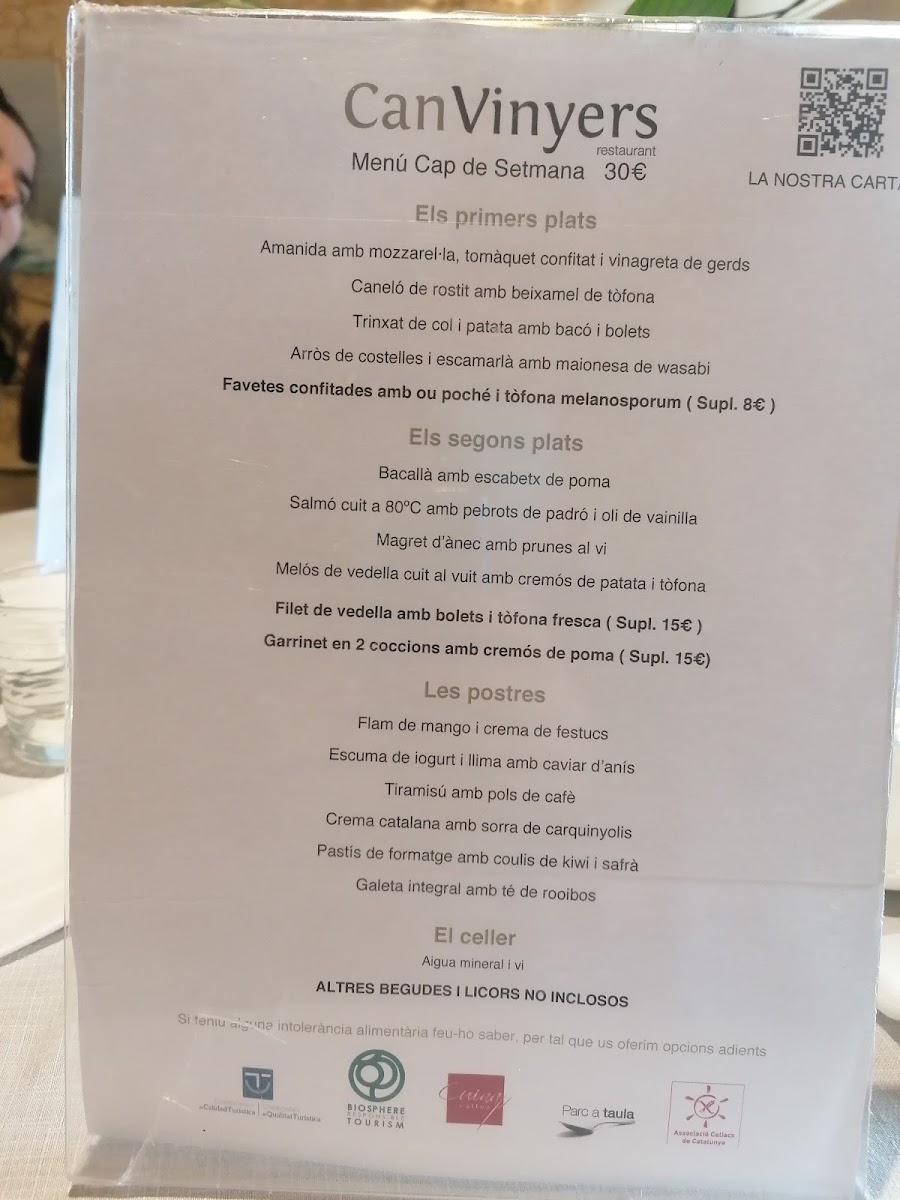 Can Vinyers Restaurant Photo Menu 7
