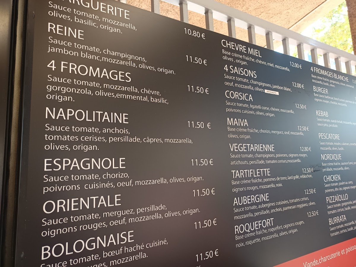 Tour de Pizz's Photo Menu 1