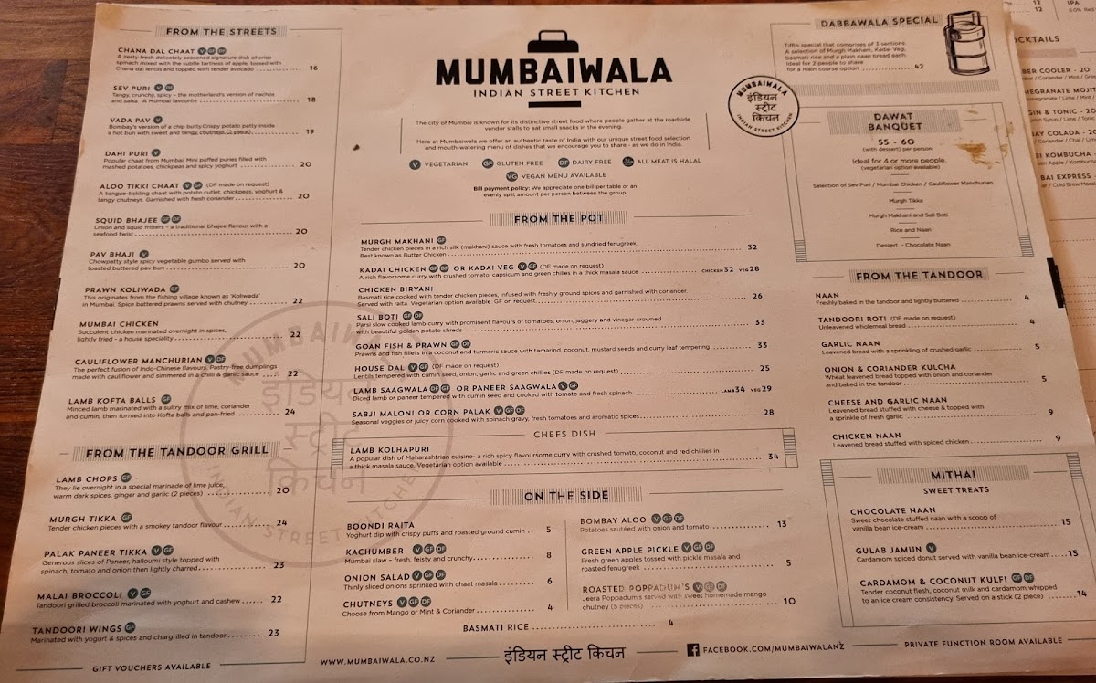 Mumbaiwala Christchurch Photo Menu 2