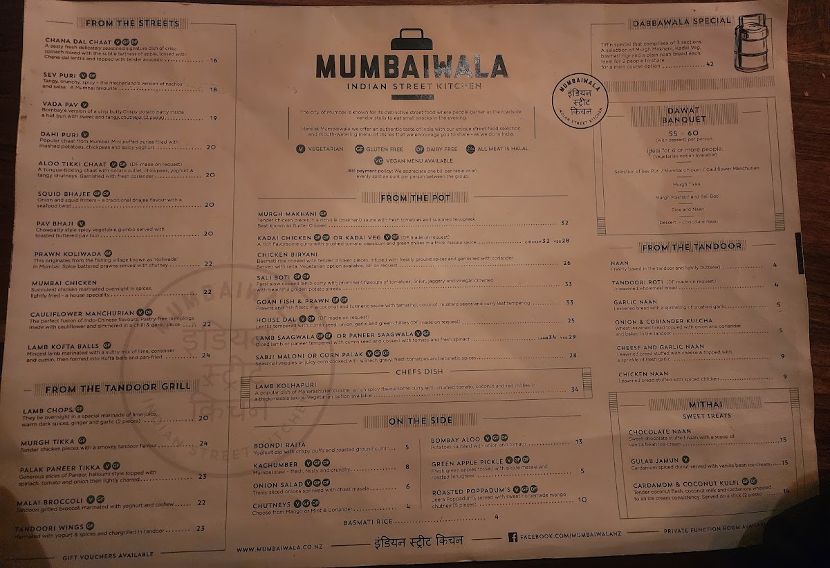 Mumbaiwala Christchurch Photo Menu 3