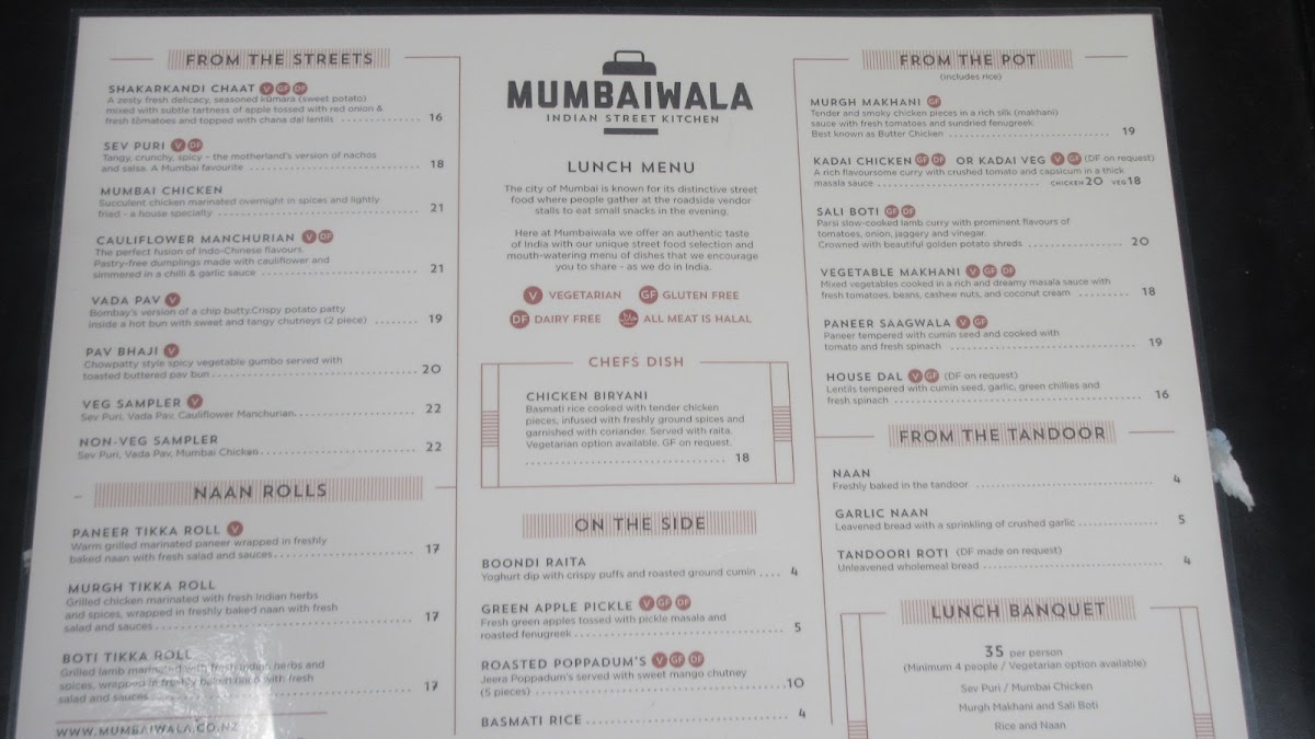 Mumbaiwala Christchurch Photo Menu 8