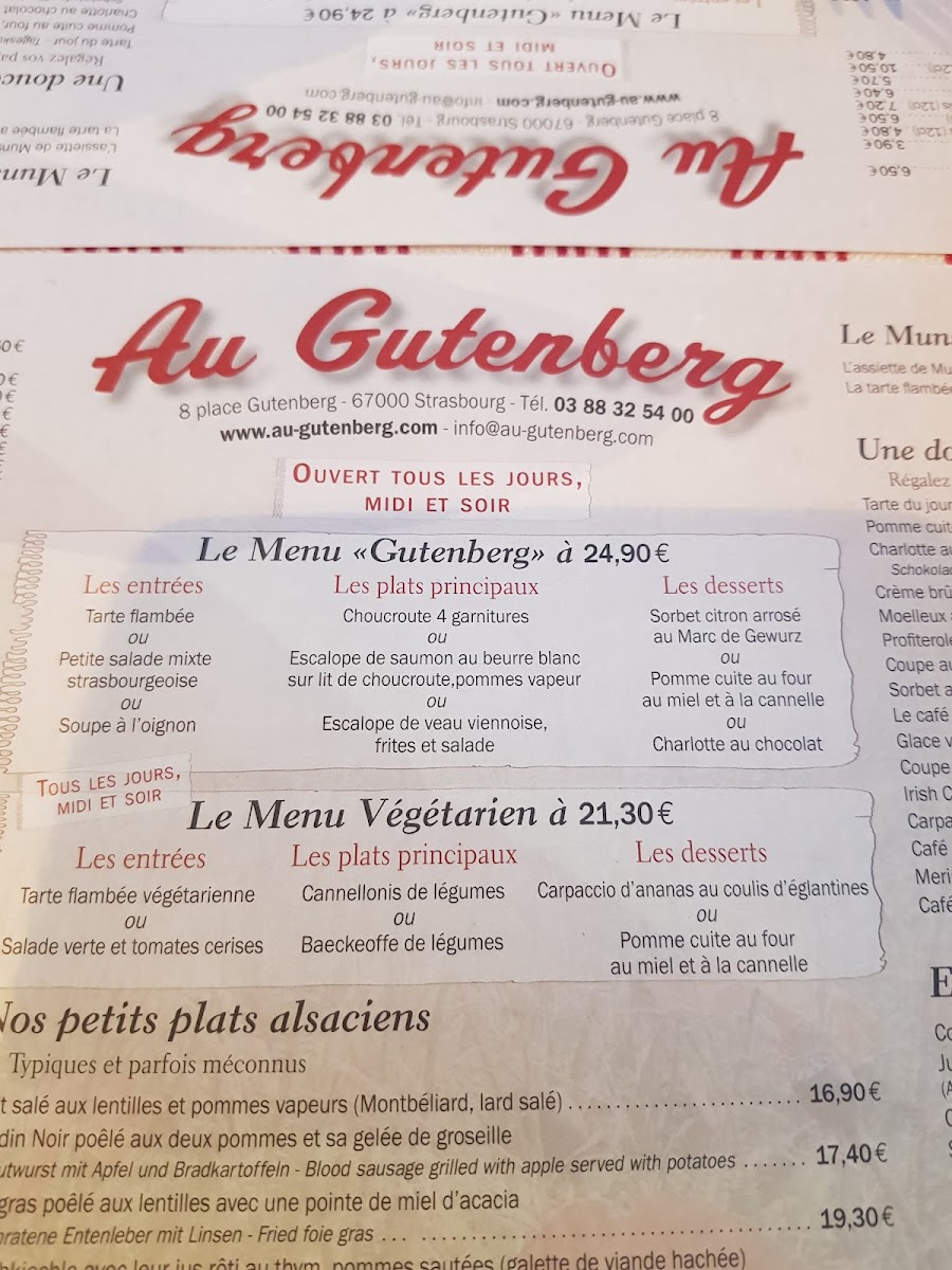 Au Gutenberg Photo Menu 8