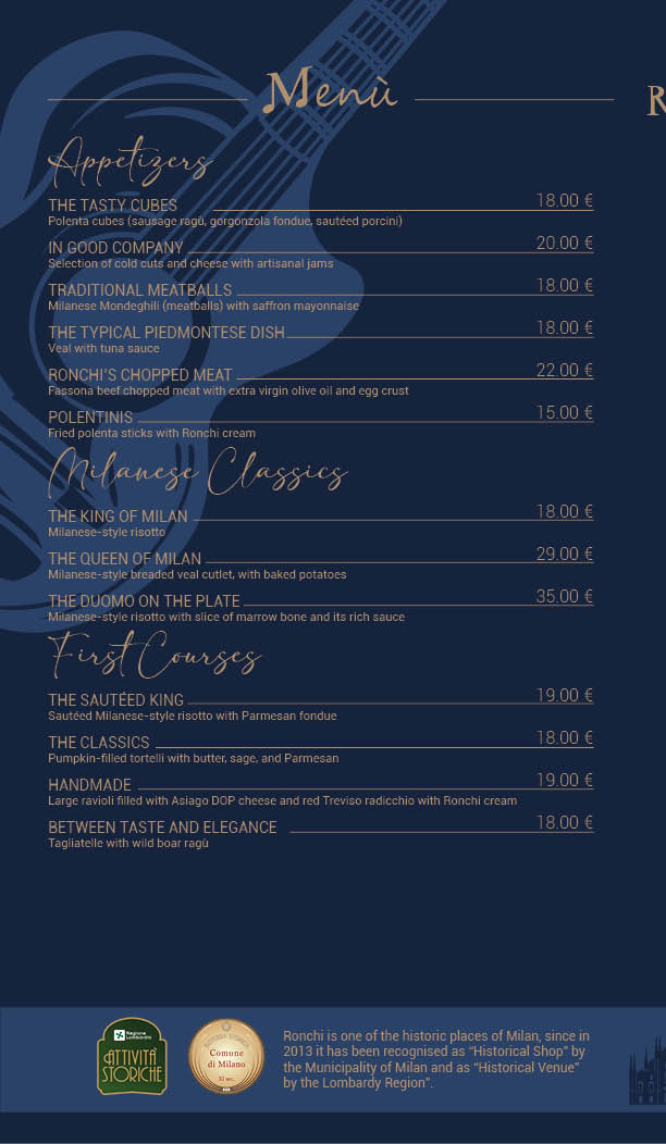 Ristorante Ronchi Photo Menu 1