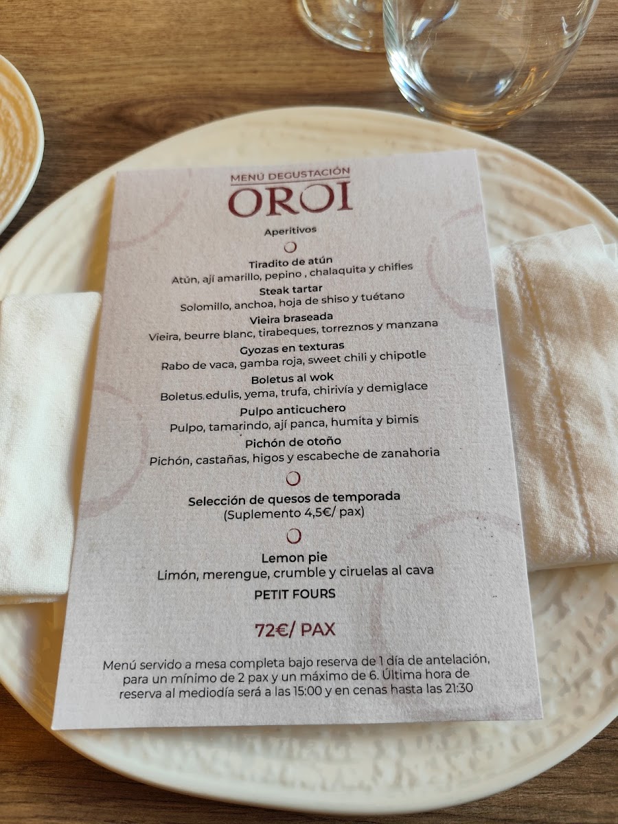 Restaurante Oroi Photo Menu 5