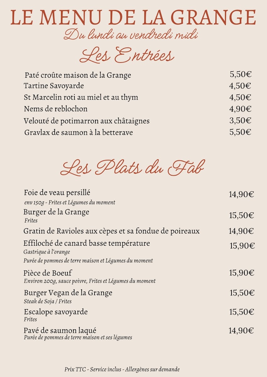 La Grange Gourmande By Jojo & Lisette Photo Menu 6