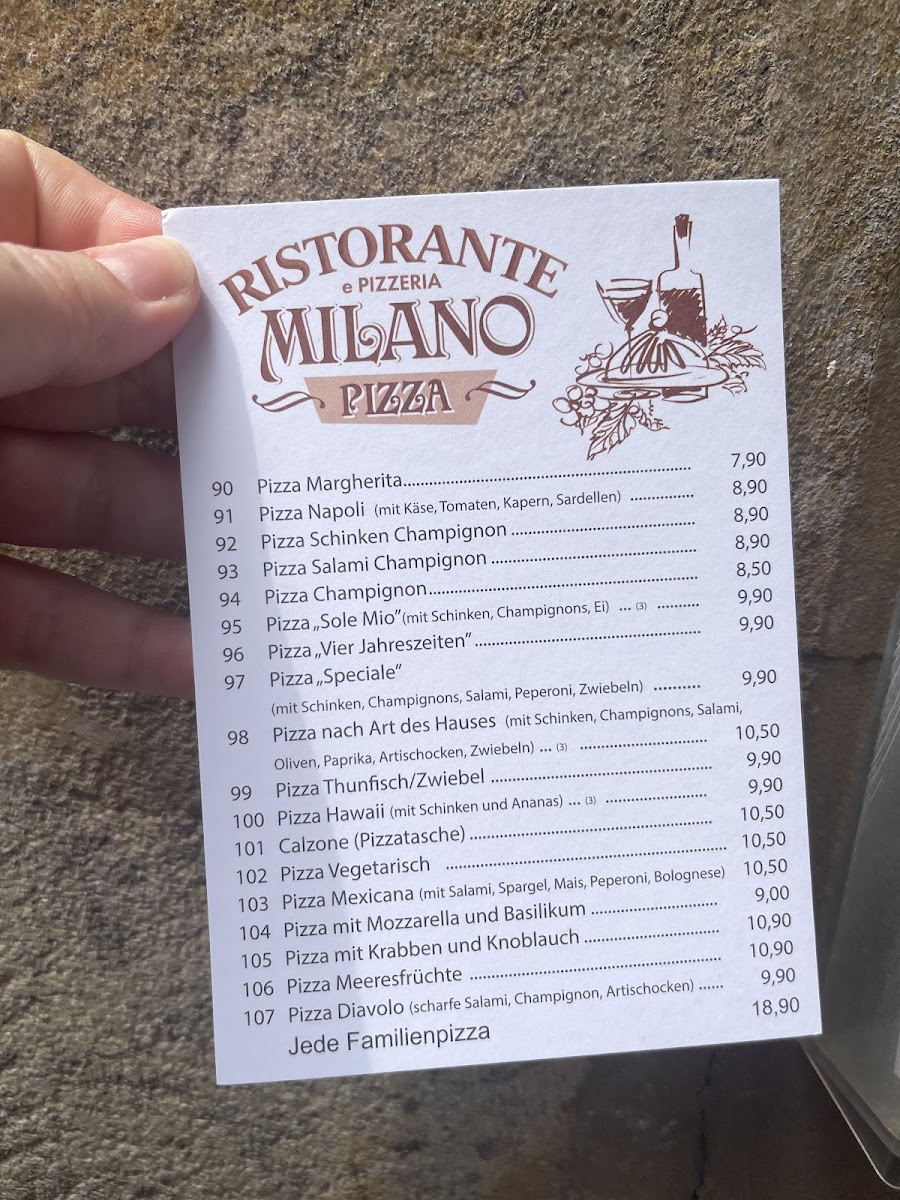 Restaurant Milano Photo Menu 1