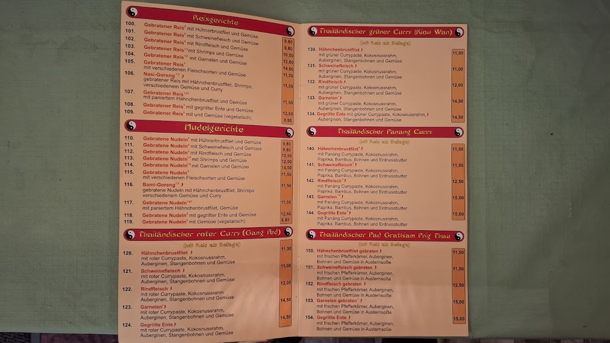 China-Restaurant Asia Palast Photo Menu 4