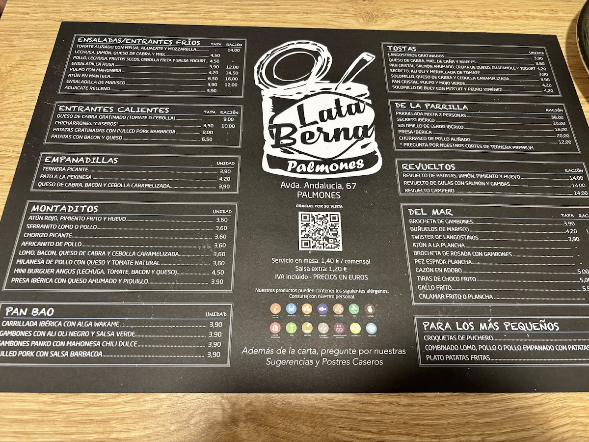 Restaurante Lata Berna Palmones Photo Menu 1