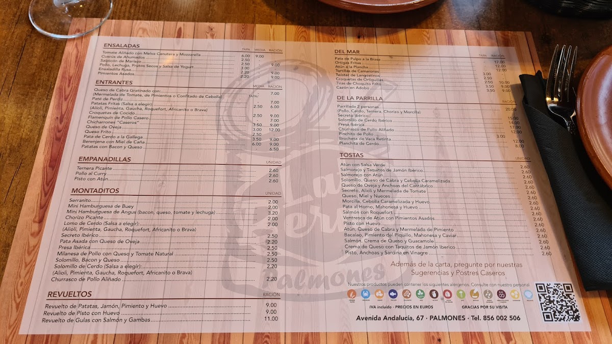 Restaurante Lata Berna Palmones Photo Menu 3