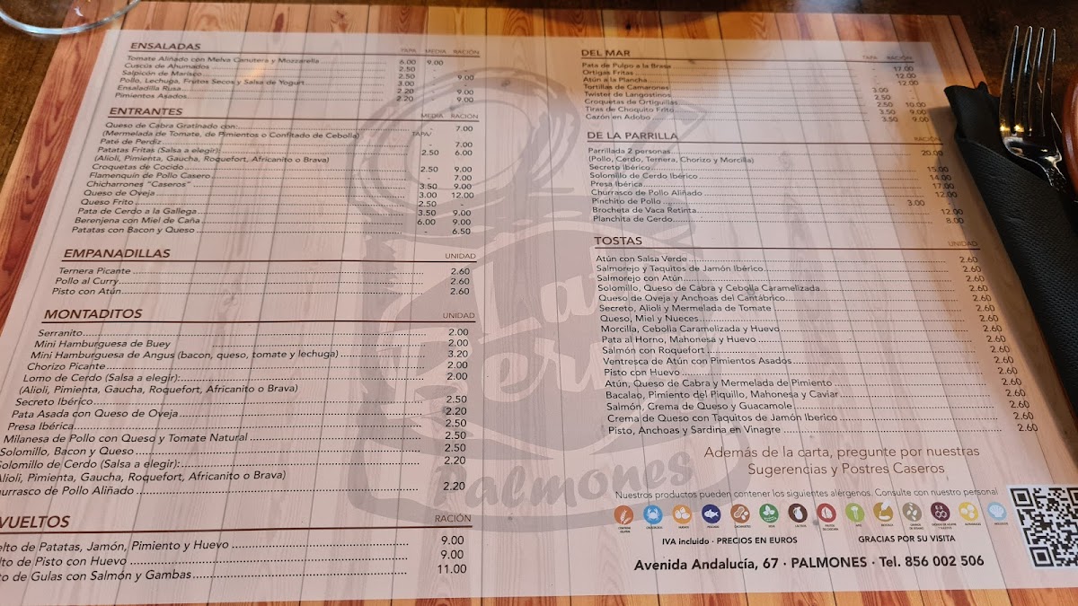 Restaurante Lata Berna Palmones Photo Menu 7