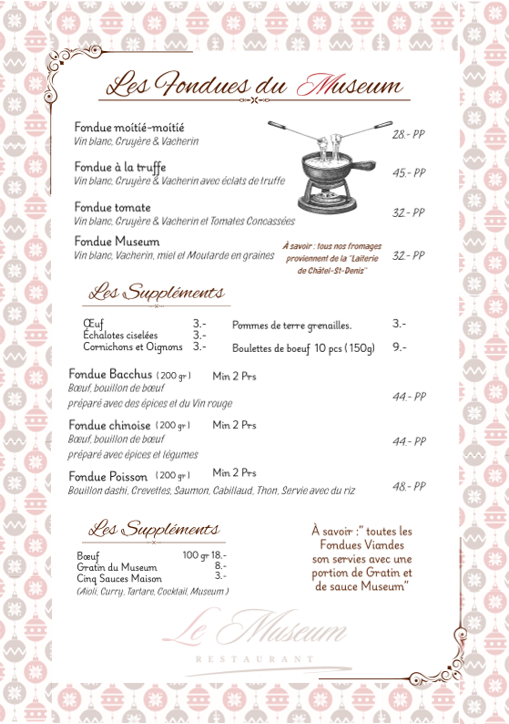Restaurant Le Museum Photo Menu 1