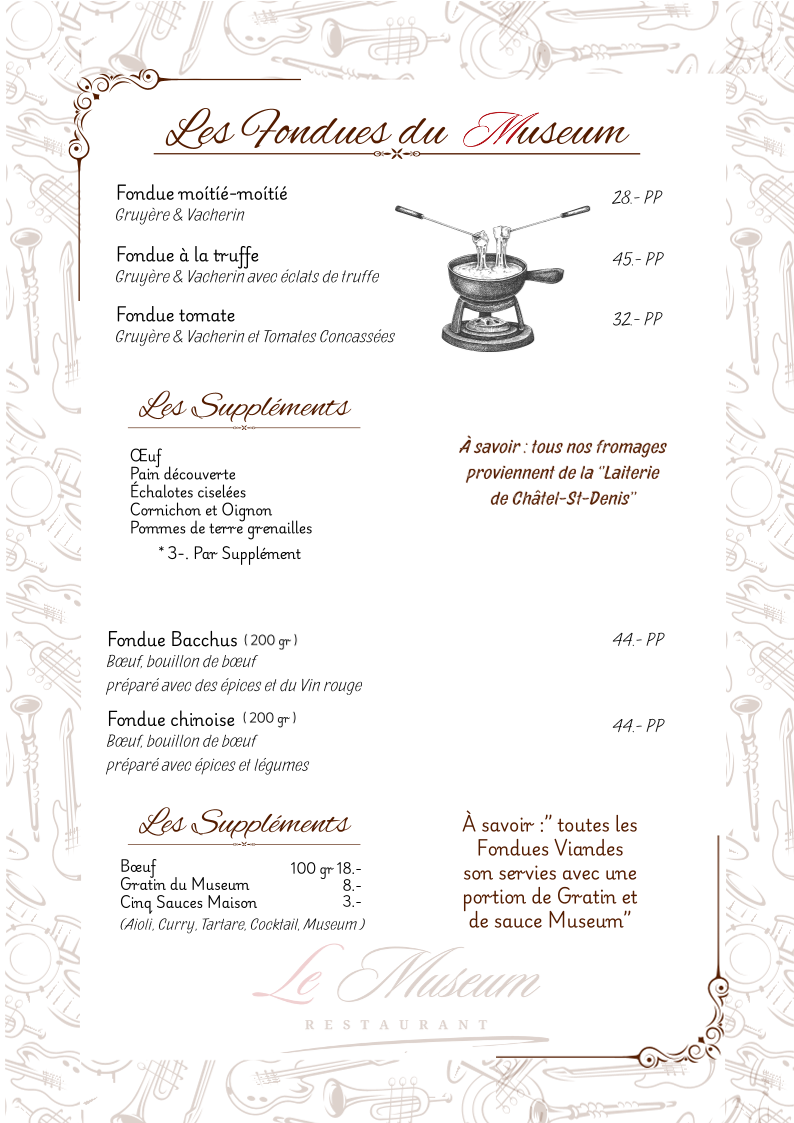 Restaurant Le Museum Photo Menu 6