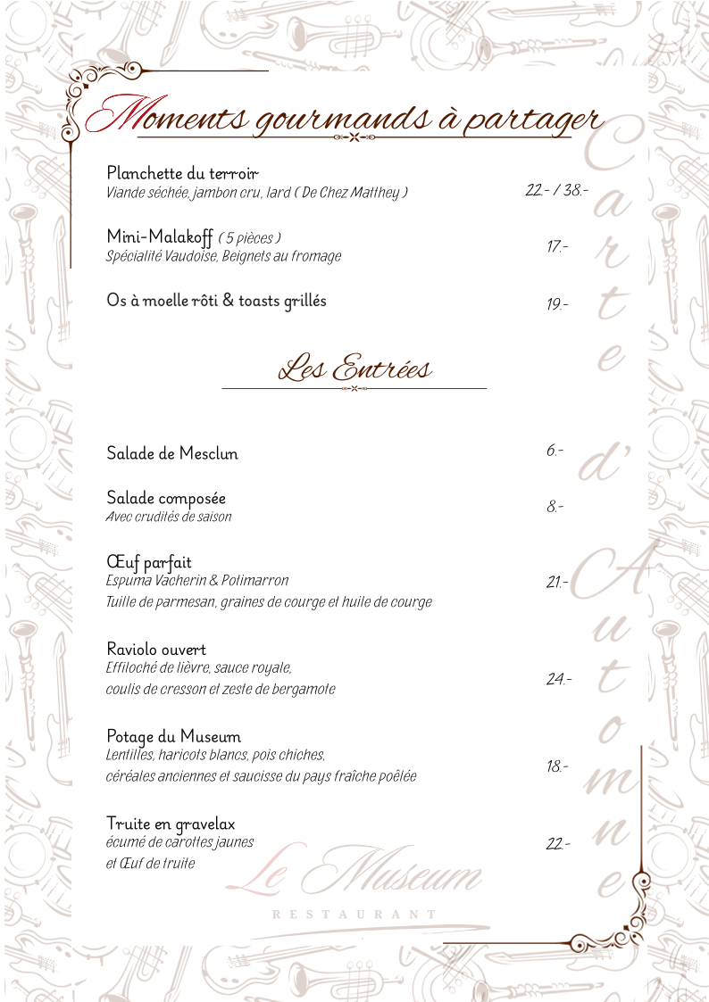 Restaurant Le Museum Photo Menu 9