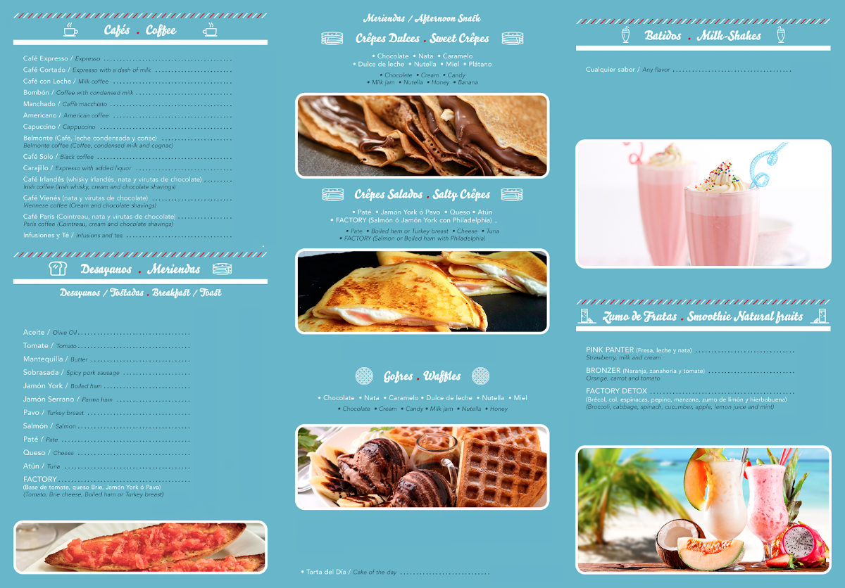 Ice cream Factory coffee Photo Menu 1