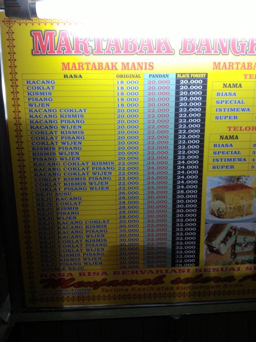 Martabak Bangka 99 Photo Menu 2