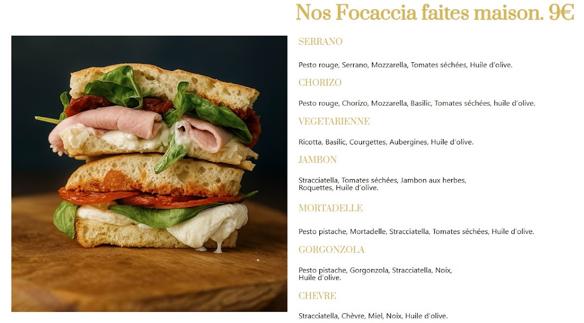 AN FOCACCIA Photo Menu 1