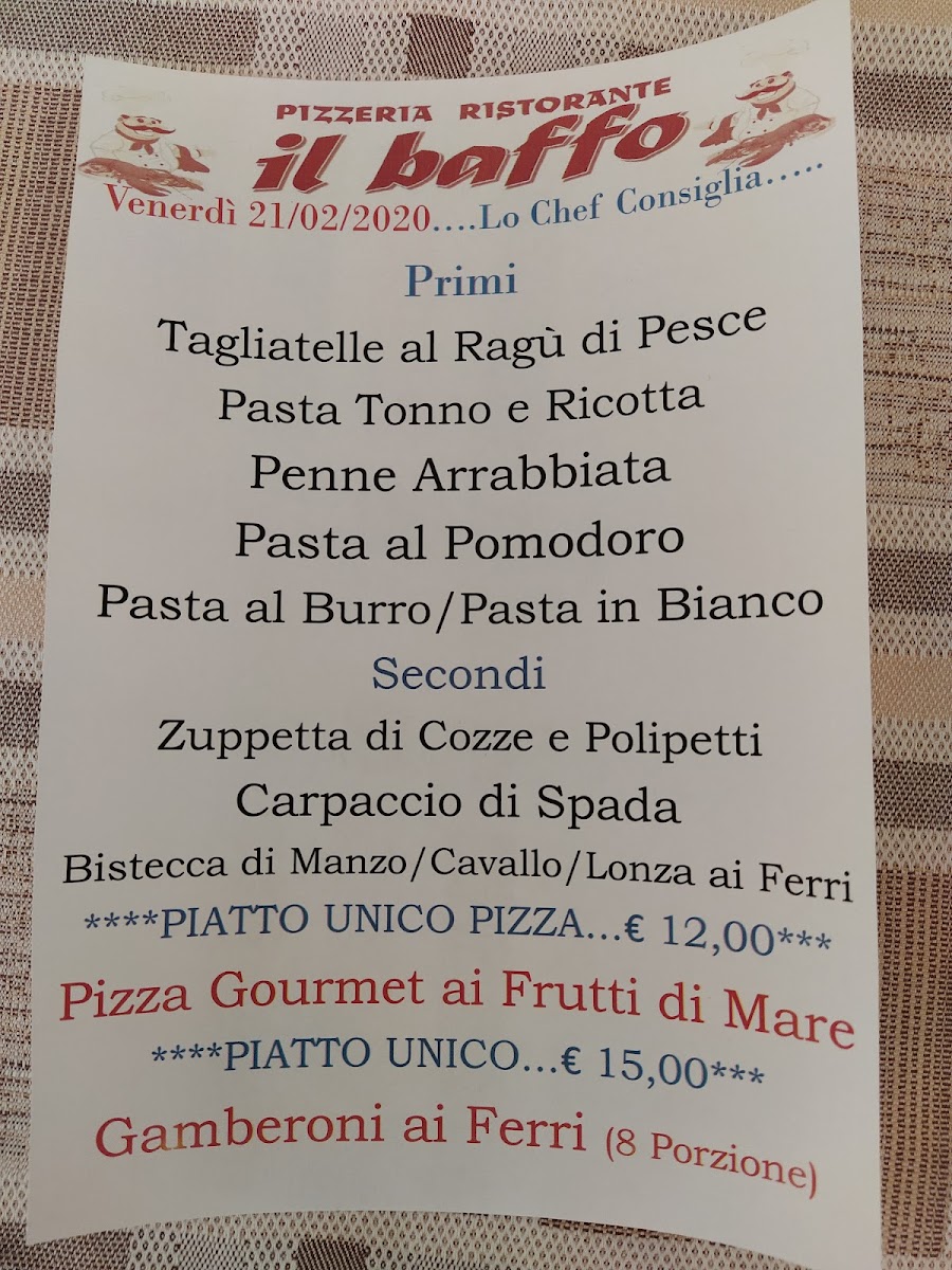 Ristorante Pizzeria 'Il Baffo' Photo Menu 1