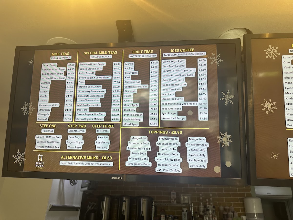 Boujee Boba - Stepney Photo Menu 1
