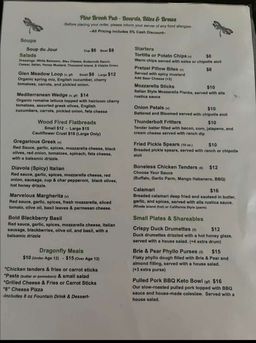 Pine Brook Pub - Boards, Bites, & Brews Photo Menu 1