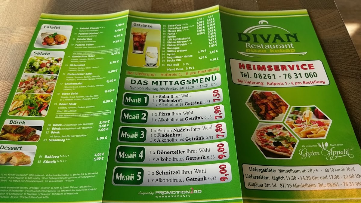 DIVAN Restaurant Mindelheim Photo Menu 1