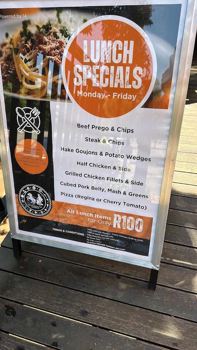 Wanderers Golf Club Restaurant Photo Menu 1