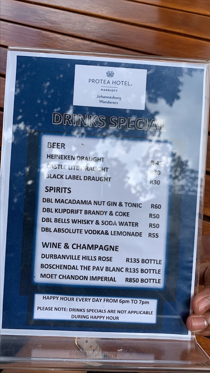 Wanderers Golf Club Restaurant Photo Menu 4