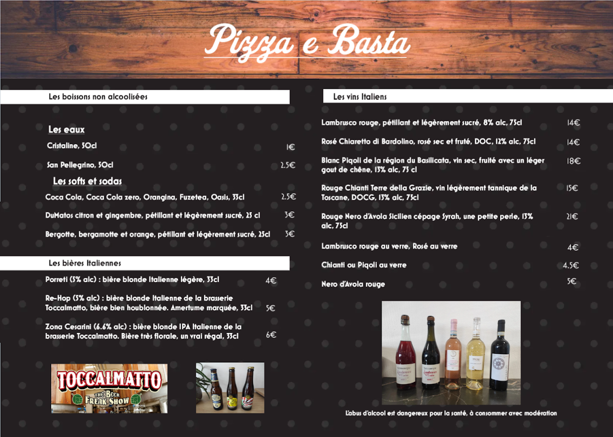 PIZZA E BASTA La Rochelle Photo Menu 1