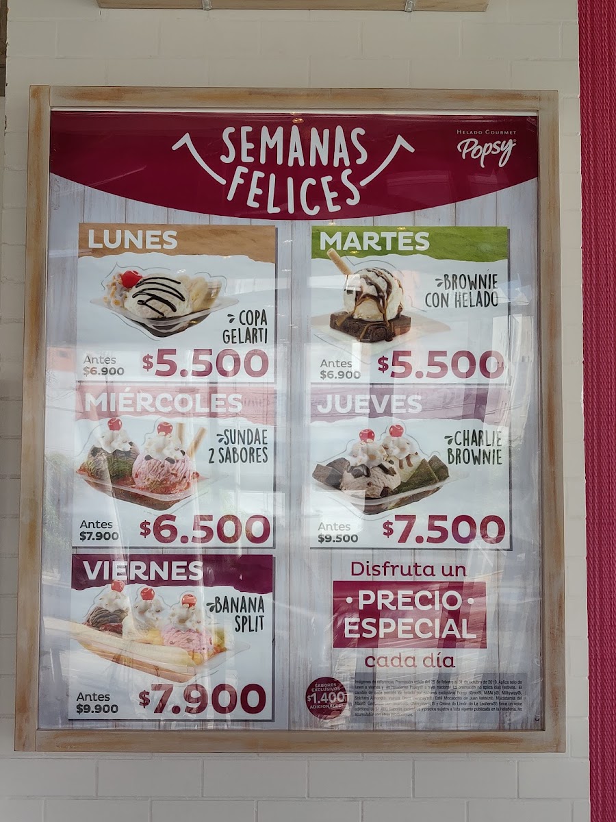 Popsy Helados Gourmet Photo Menu 2