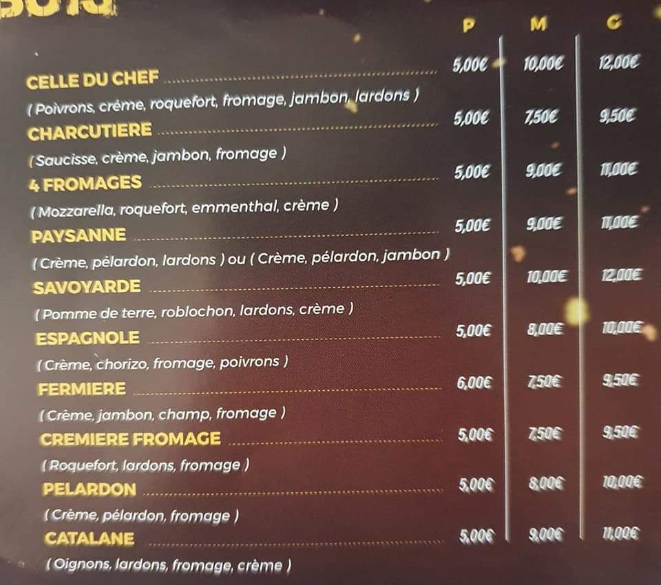 Pizza Richard rocade Photo Menu 3
