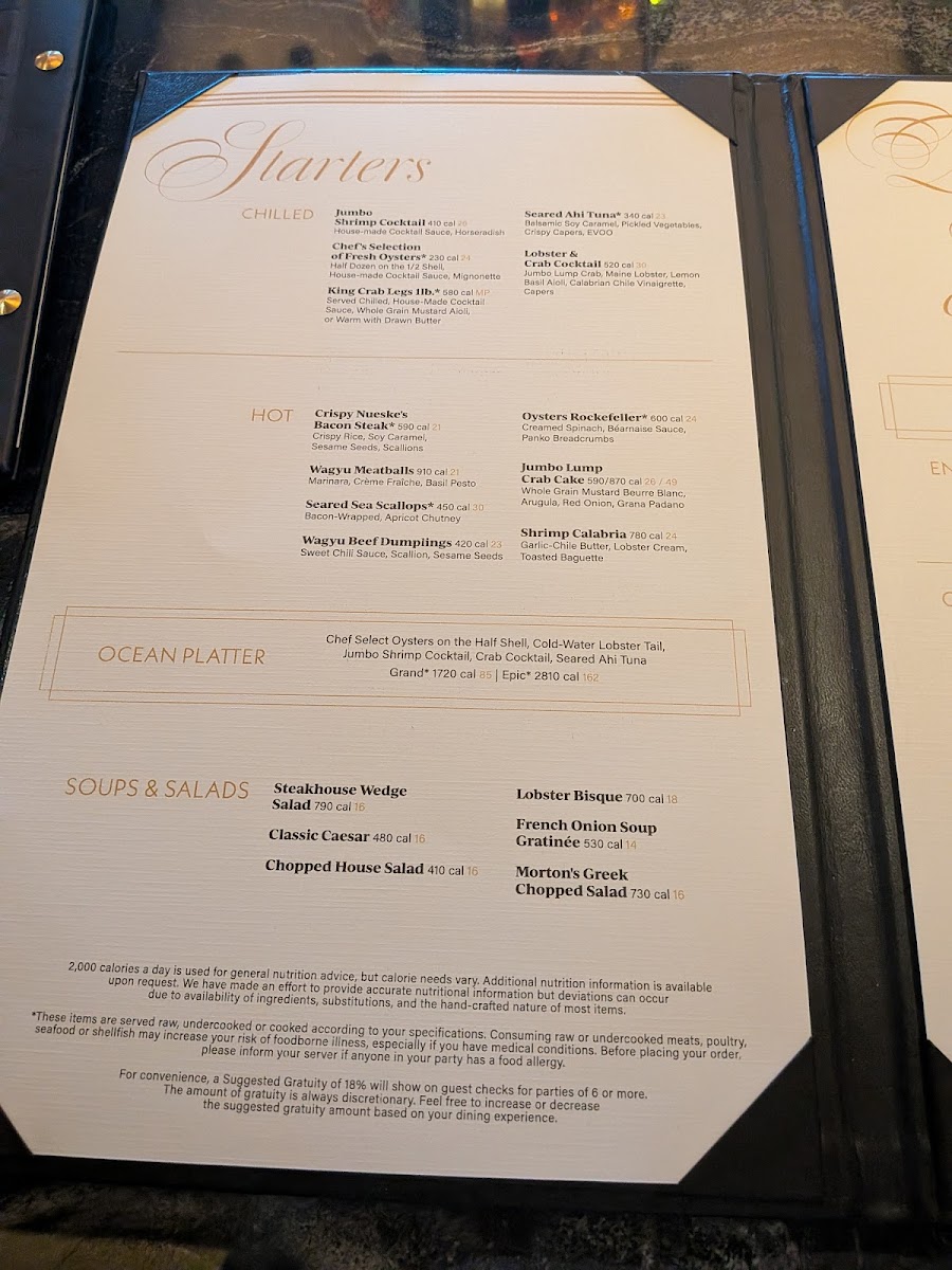 Morton's The Steakhouse - Desert Diamond Photo Menu 10