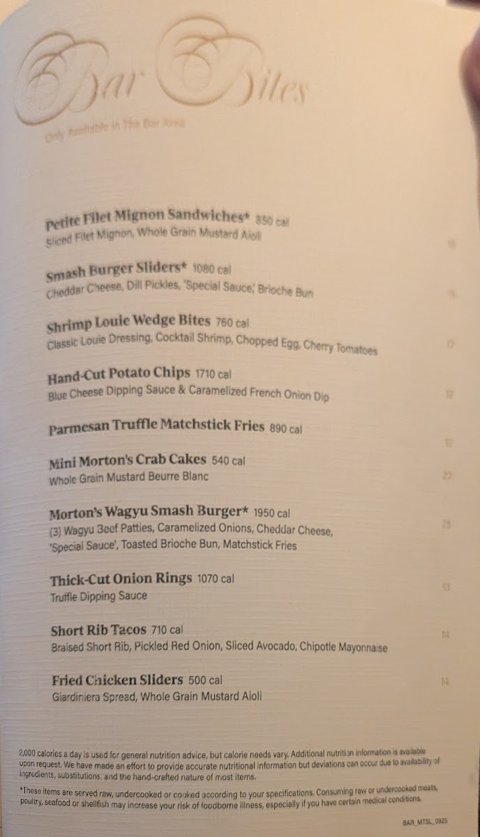 Morton's The Steakhouse - Desert Diamond Photo Menu 6