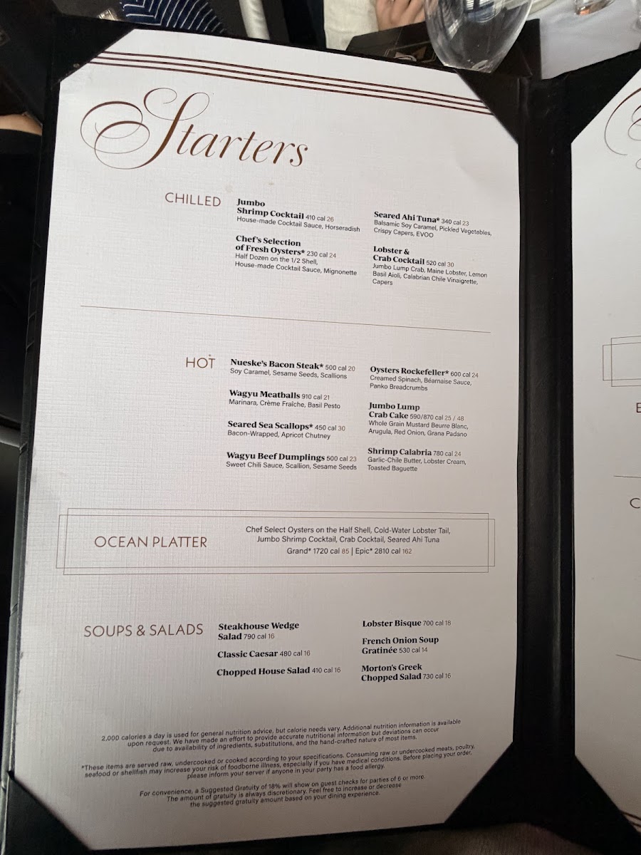 Morton's The Steakhouse - Desert Diamond Photo Menu 9