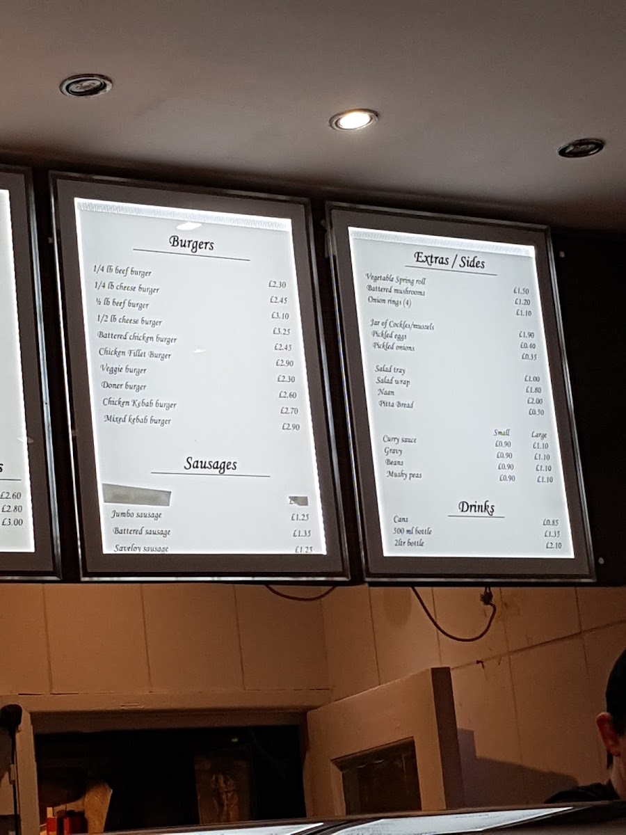 The Green Fish Bar Photo Menu 2