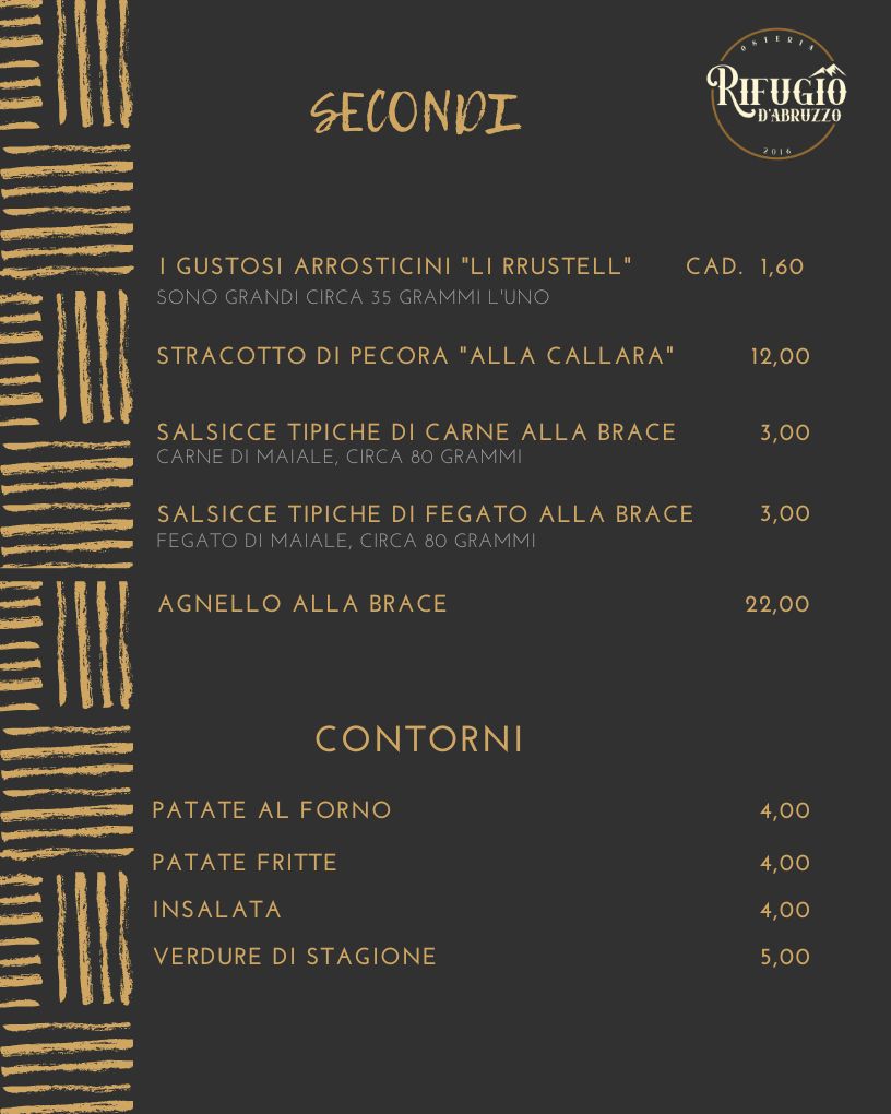 Osteria Rifugio d'Abruzzo Photo Menu 3