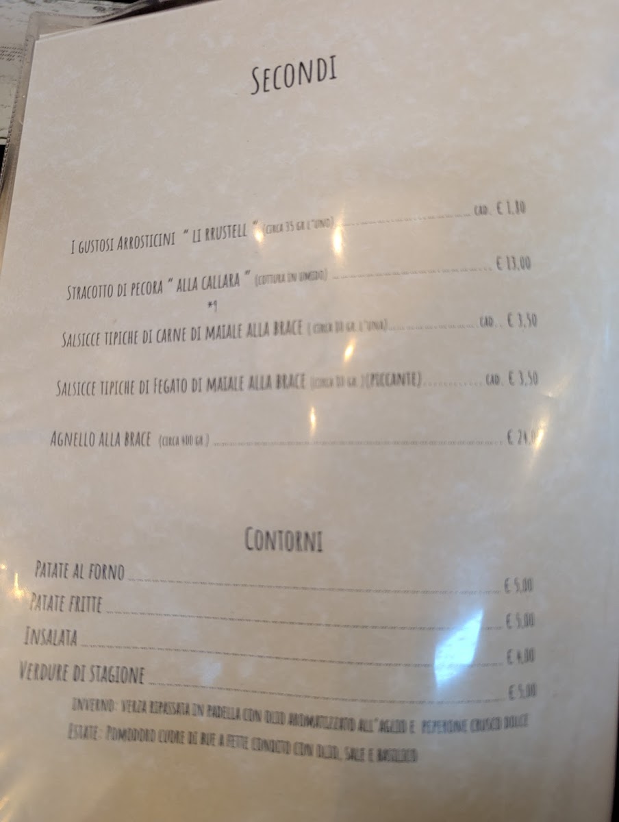 Osteria Rifugio d'Abruzzo Photo Menu 4