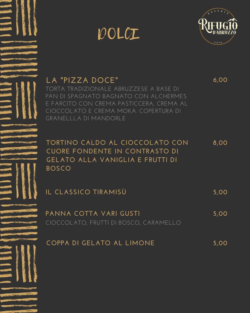 Osteria Rifugio d'Abruzzo Photo Menu 5