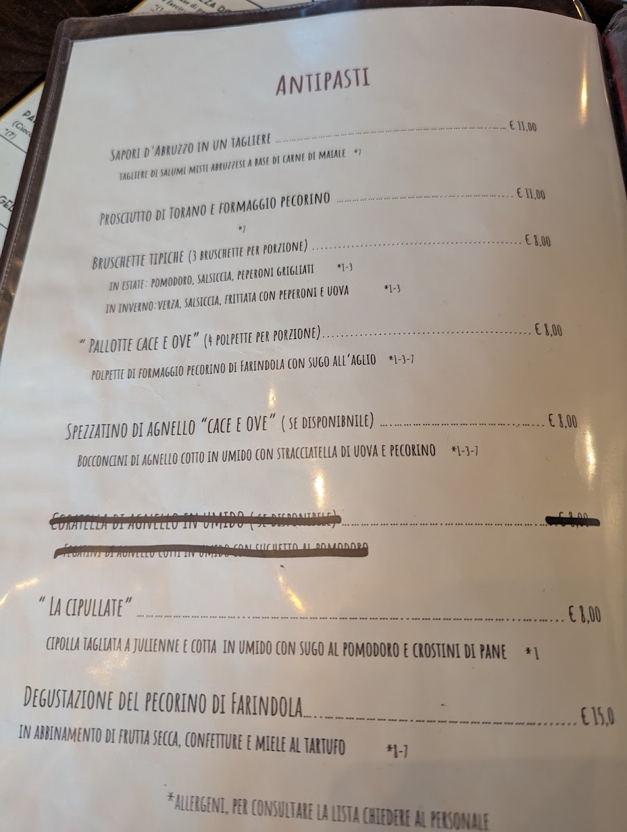Osteria Rifugio d'Abruzzo Photo Menu 6