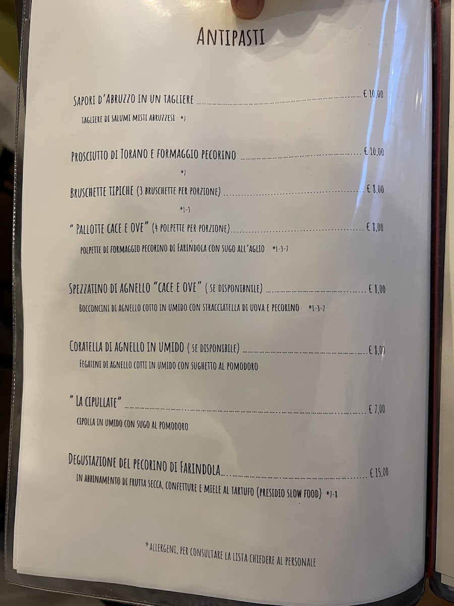Osteria Rifugio d'Abruzzo Photo Menu 7