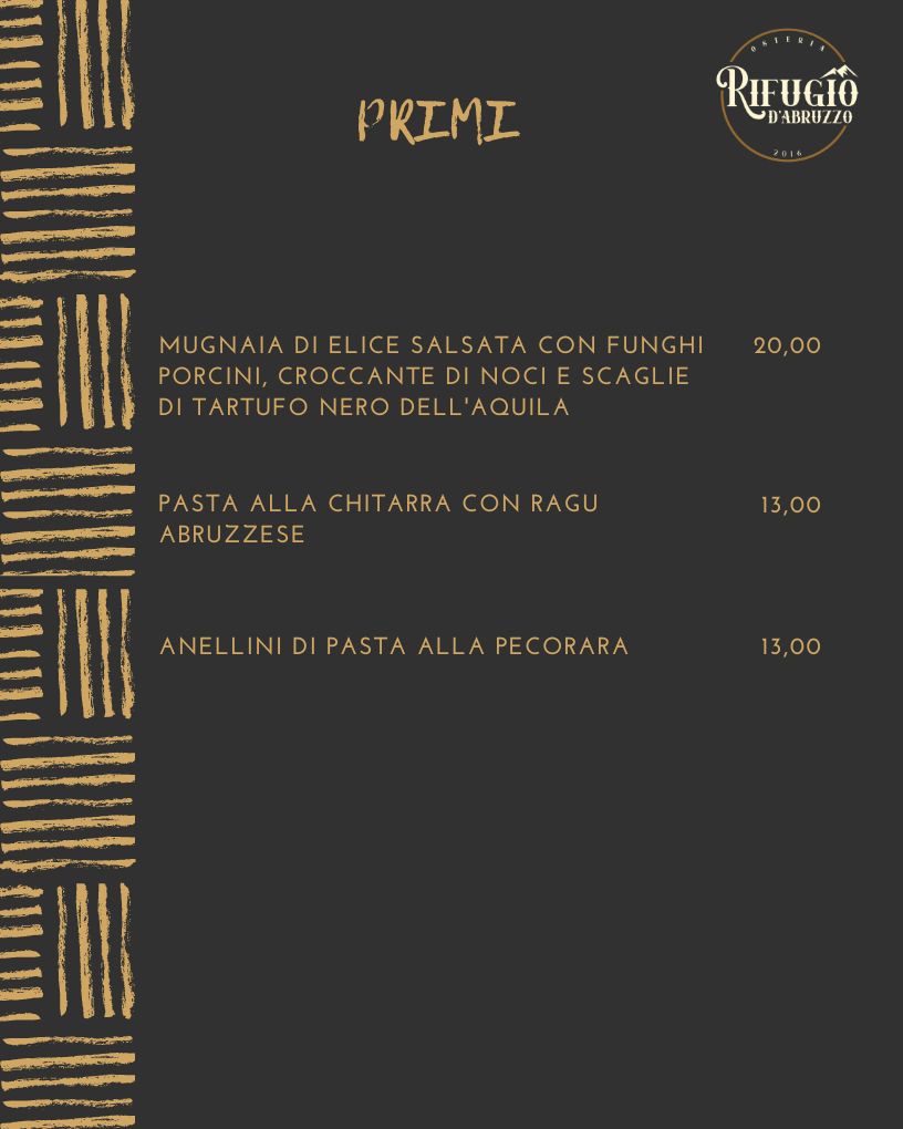 Osteria Rifugio d'Abruzzo Photo Menu 8