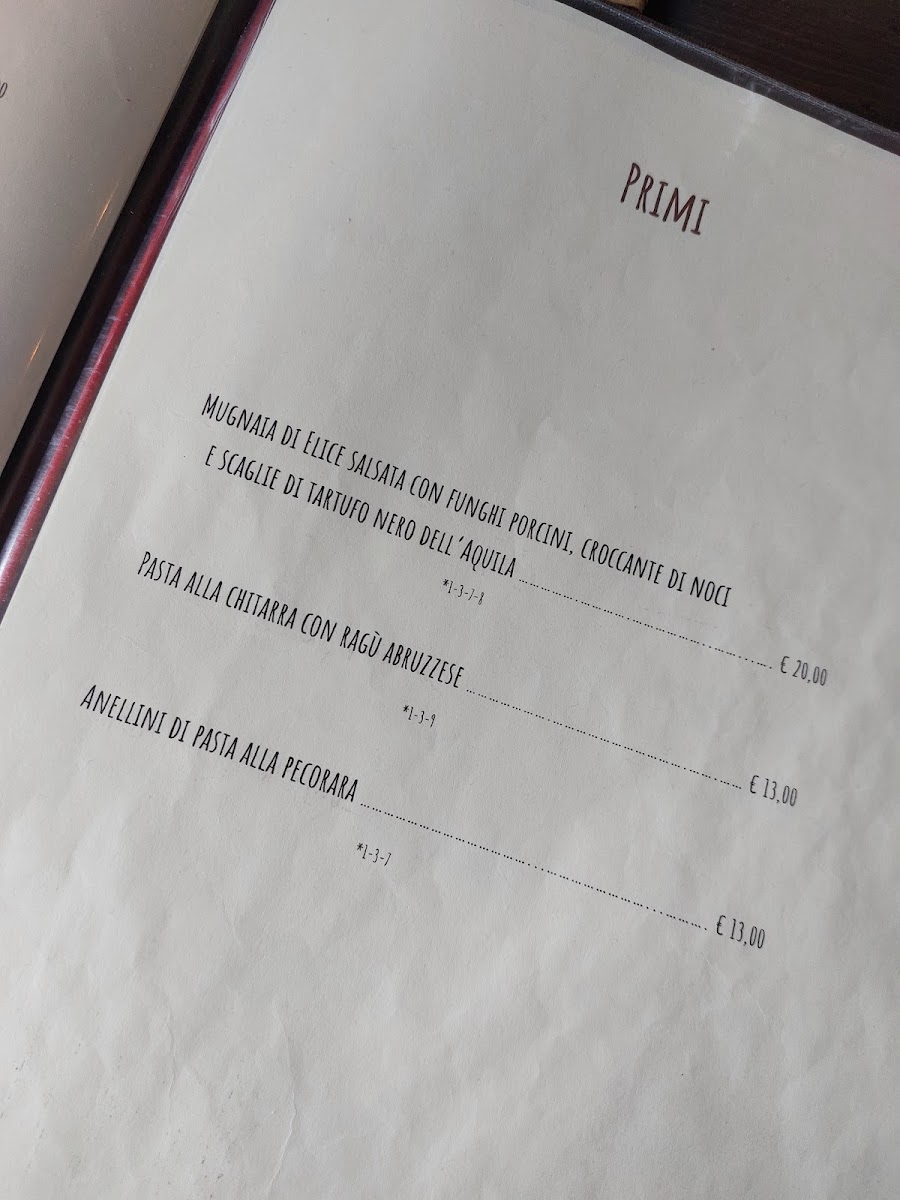 Osteria Rifugio d'Abruzzo Photo Menu 9