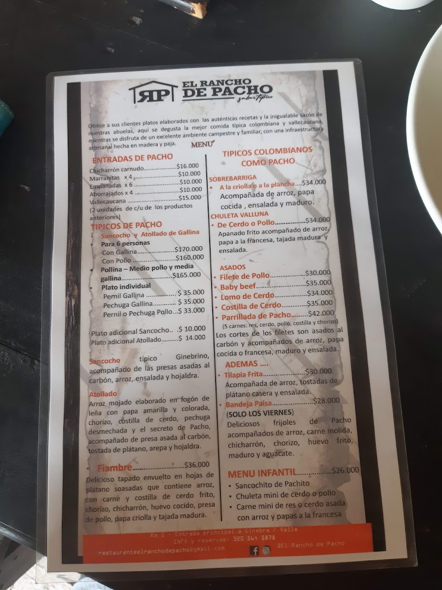 El Rancho de Pacho Photo Menu 3