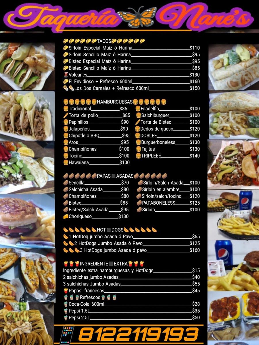 Nane's Boneless Photo Menu 1