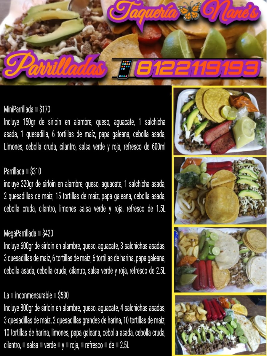 Nane's Boneless Photo Menu 3