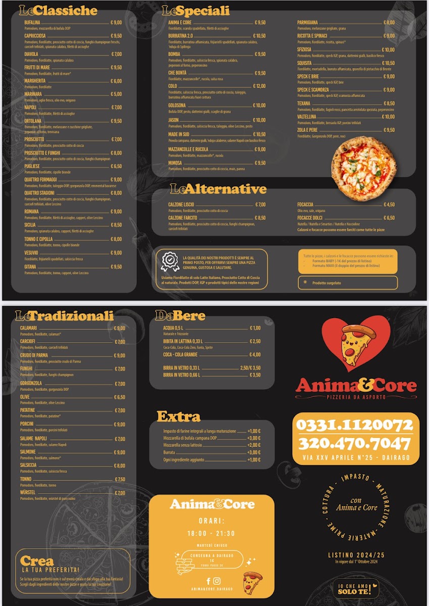 Pizzeria 'Anima & Core' Photo Menu 1