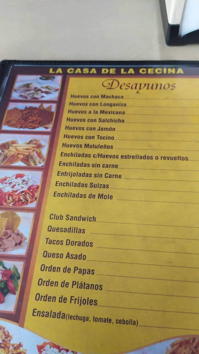 El Veracruzano Photo Menu 3